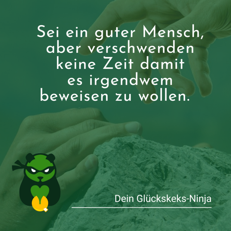Sei ein guter Mensch, aber ohne es zu beweisen.
