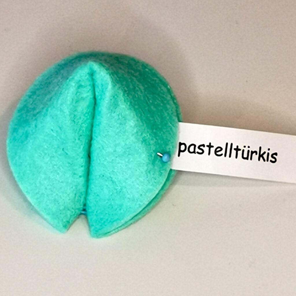Glückskekse in pastelltürkis
