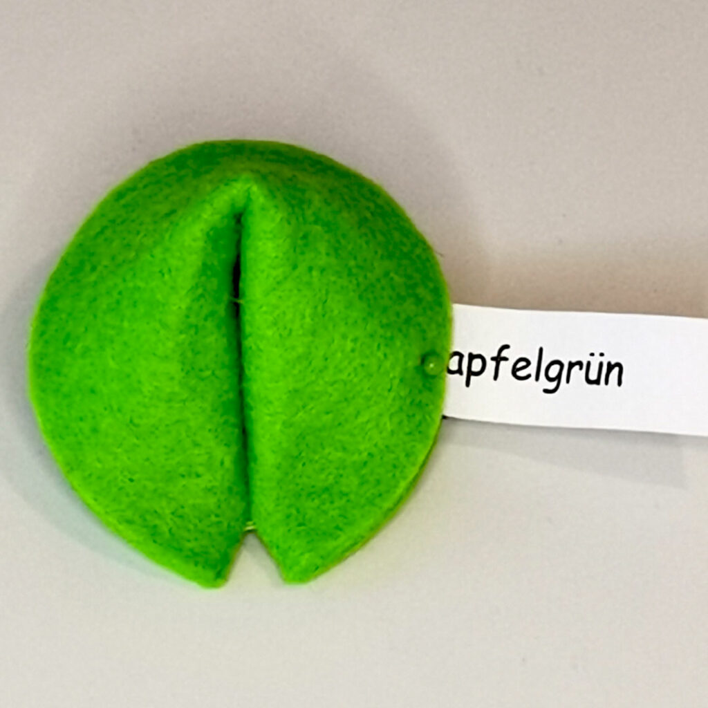 Glückskekse in apfelgrün