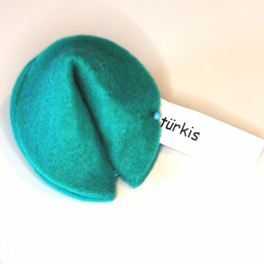 Glückskekse in türkis