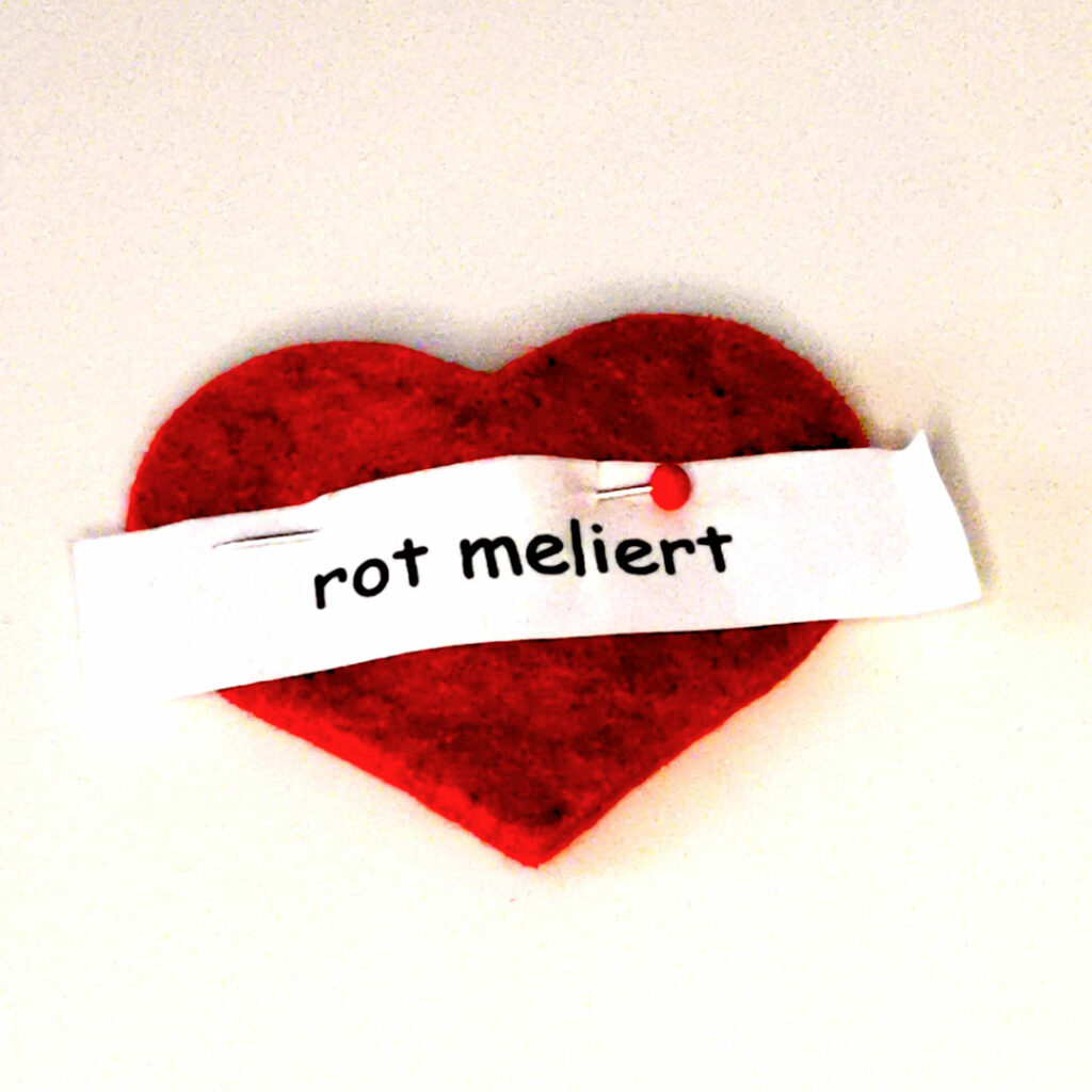 Glückskekse in rot meliert