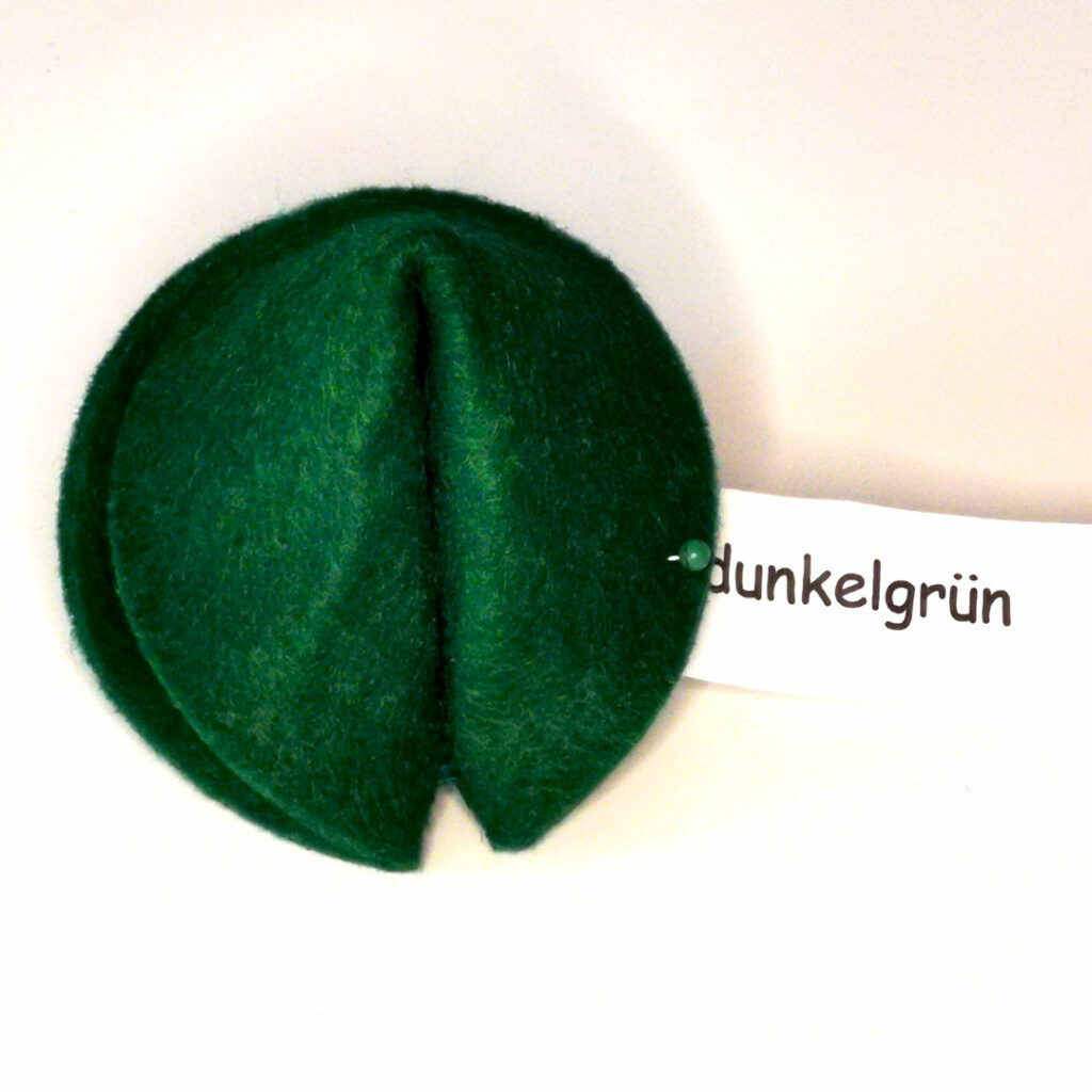 Glückskekse in dunkelgrün