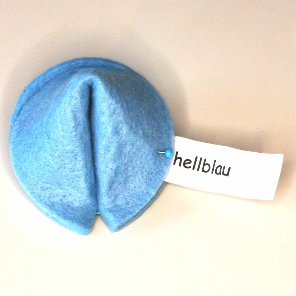 Glückskekse in hellblau