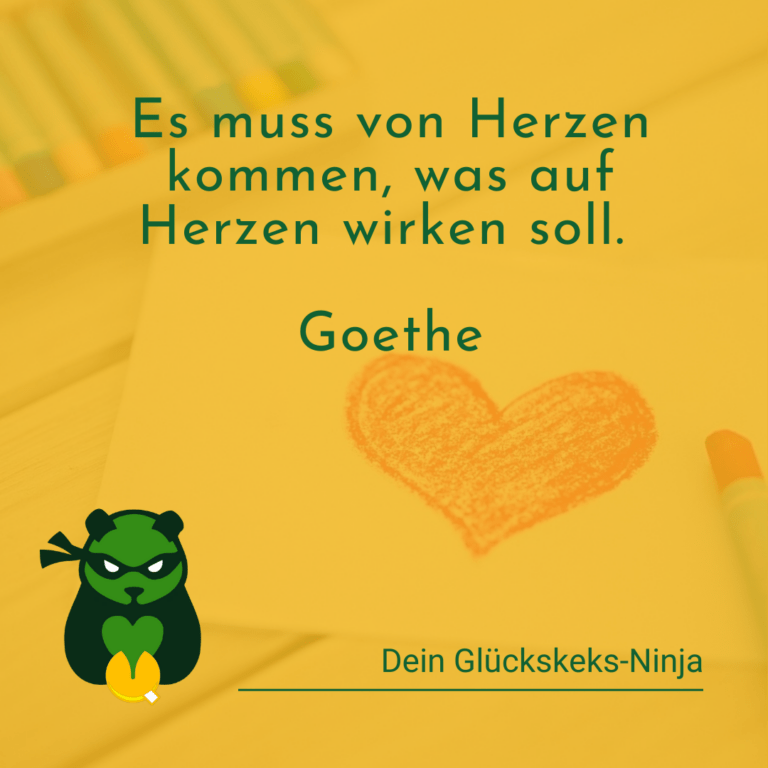 Es muss von Herzen kommen, was auf Herzen wirken soll.
