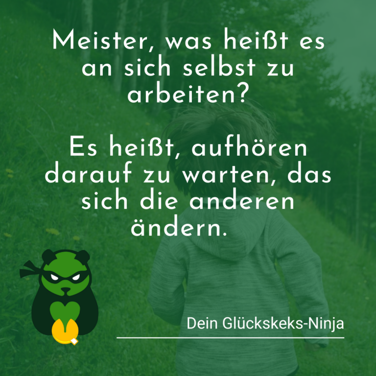 Verantwortung - Meister, was heißt es an sich selbst zu arbeiten?